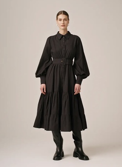Poplin Midi Shirt Dress