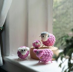 Ullfilt Sauen Pappa Rosa 