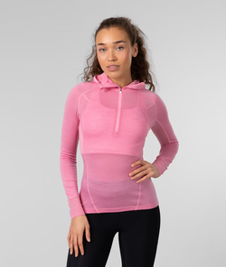 Johaug Advance Tech-Wool hood Rosa - Johaug
