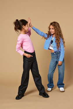 KOGJUICY FRONT POCKET WIDE LEG DENIM