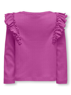 KMGALICE LIFE L/S O-NECK FRILL TOP JRS