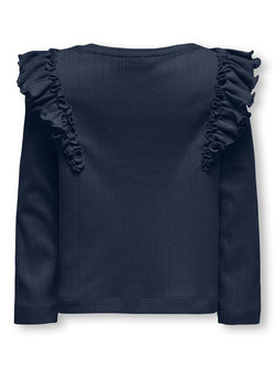 KMGALICE LIFE L/S O-NECK FRILL TOP JRS