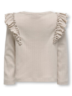 KMGALICE LIFE L/S O-NECK FRILL TOP JRS