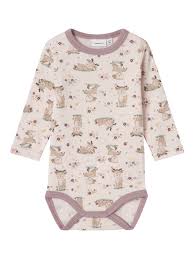 NMFWILLIT WOOL LS BODY Lilac Ash AOP - Name It