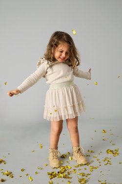 KMGADALINE GOLD DOT TULLE SKIRT JRS