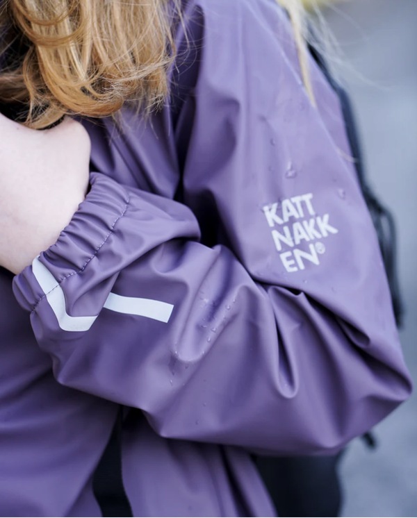 Kattnakken regnsett junior Blåbærmelk