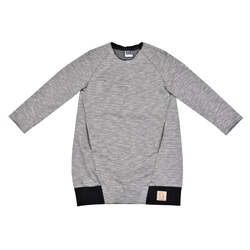 Jente kjole med RIBBING GRAY