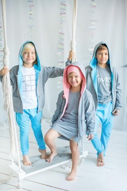 HETTEJAKKE – GRÅ/BLÅ & GRÅ/PINK