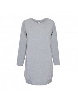 Jente kjole med RIBBING GRAY Grå - Tuss