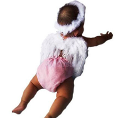 Baby "newborn" englevinger med glorie UNISEX