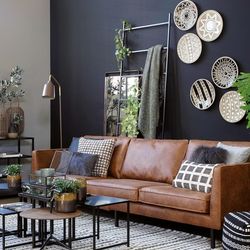 Perugia sofa Mercey Cognac 4 seter