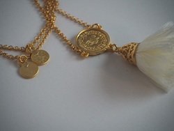 Gold Tassel Necklace long