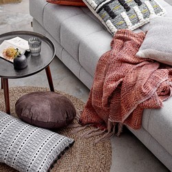 Pute rund brun ruskinn Bloomingville